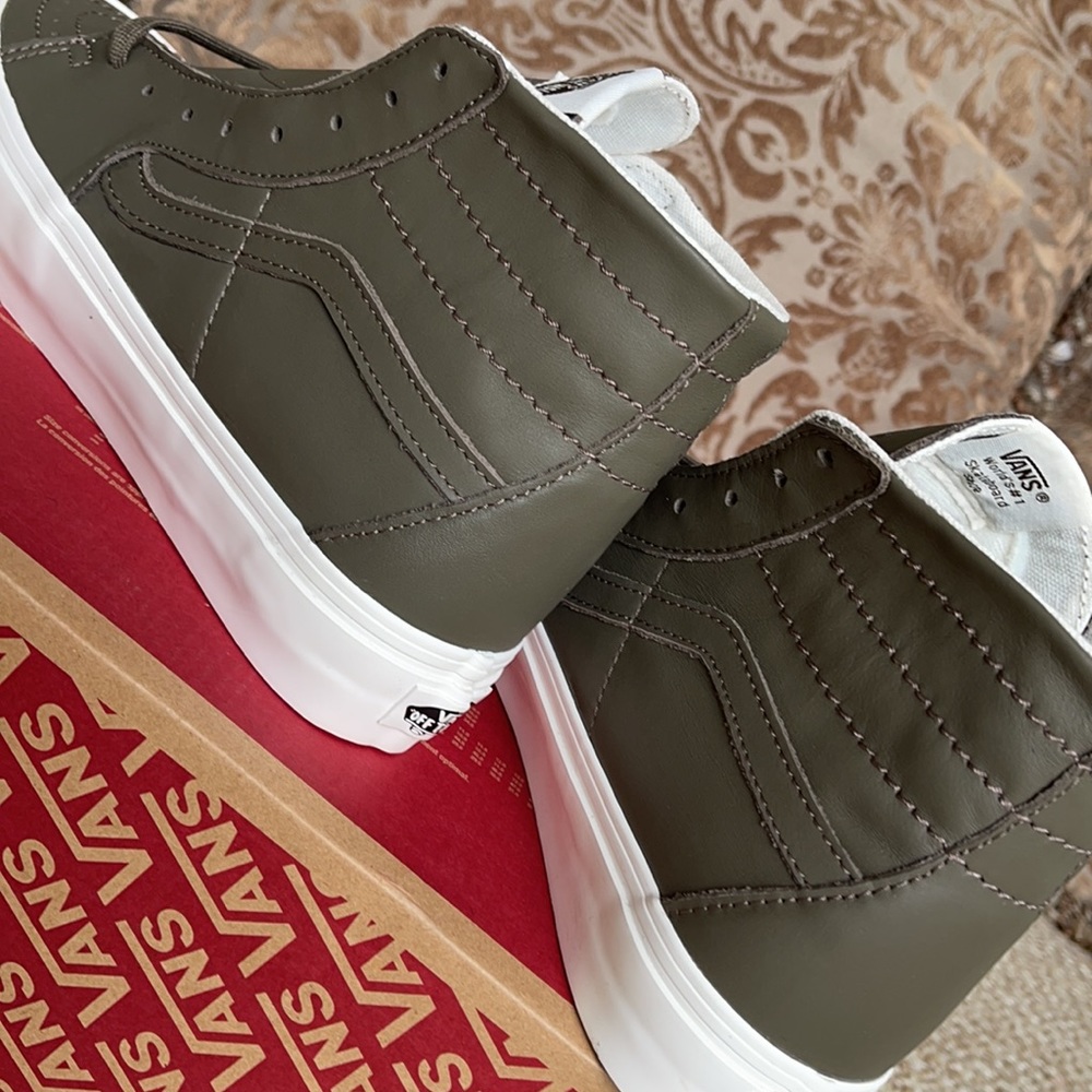 Vans Sk8-Hi Tapered Soft Leather Canteen/Snow WhtW - Picture 15 of 16
